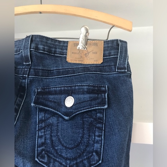 🔥True Religion | Women’s dark denim skinny jeans, back flap pockets, size 27 - Picture 9 of 12